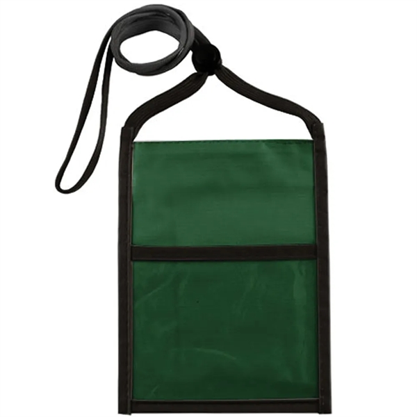 Nylon neck wallet with two-tone double window pouch and 3/8" adjustable... from ASI 39552 BEL Promo