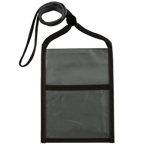 Nylon neck wallet with two-tone double window pouch and 3/8" adjustable... from ASI 39552 BEL Promo