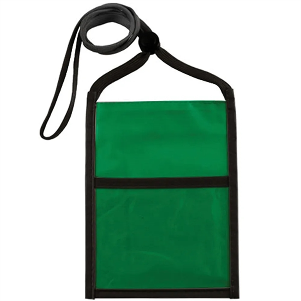 Nylon neck wallet with two-tone double window pouch and 3/8" adjustable... from ASI 39552 BEL Promo