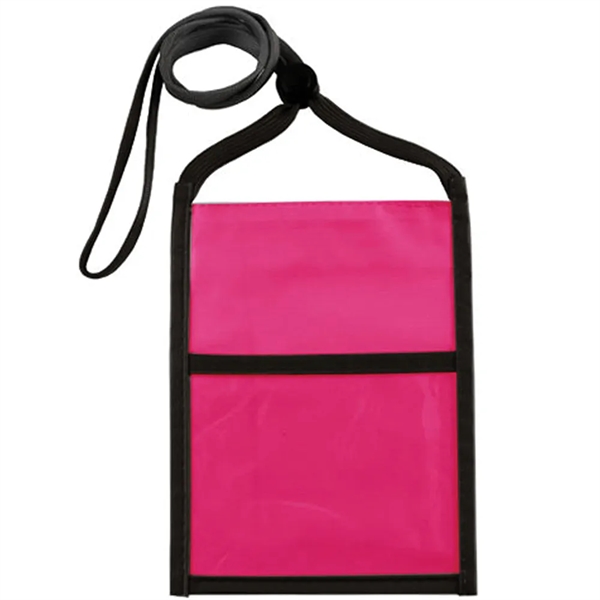 Nylon neck wallet with two-tone double window pouch and 3/8" adjustable... from ASI 39552 BEL Promo