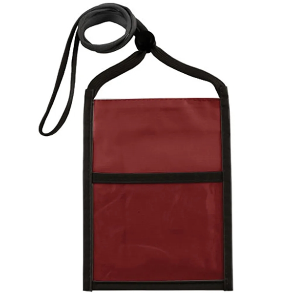 Nylon neck wallet with two-tone double window pouch and 3/8" adjustable... from ASI 39552 BEL Promo