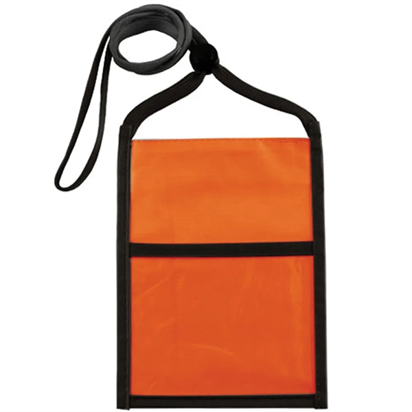 Nylon neck wallet with two-tone double window pouch and 3/8" adjustable... from ASI 39552 BEL Promo