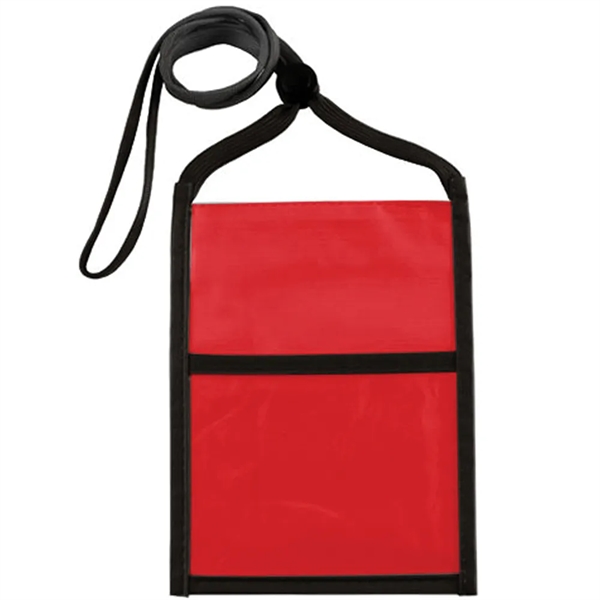 Nylon neck wallet with two-tone double window pouch and 3/8" adjustable... from ASI 39552 BEL Promo