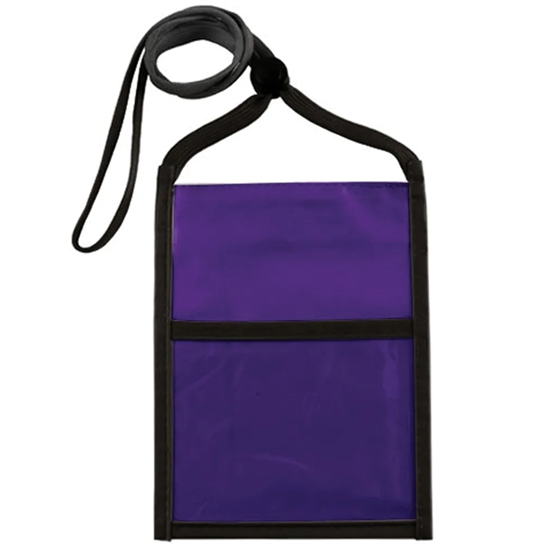 Nylon neck wallet with two-tone double window pouch and 3/8" adjustable... from ASI 39552 BEL Promo