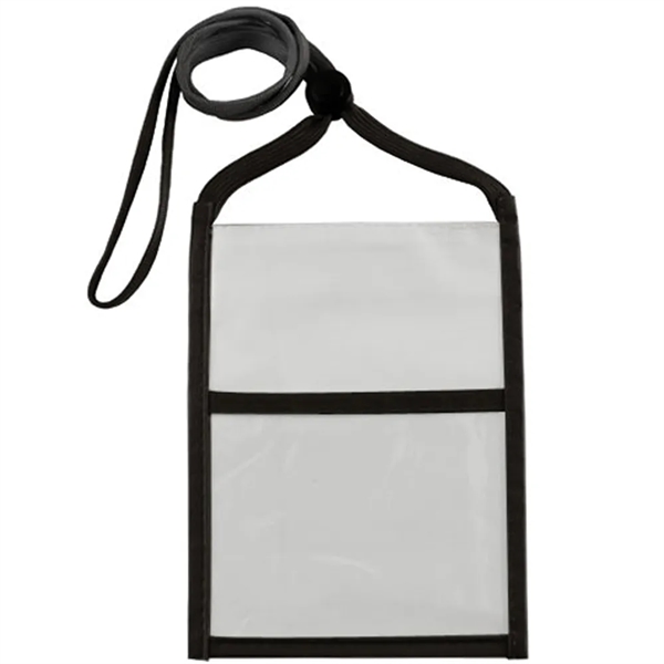 Nylon neck wallet with two-tone double window pouch and 3/8" adjustable... from ASI 39552 BEL Promo