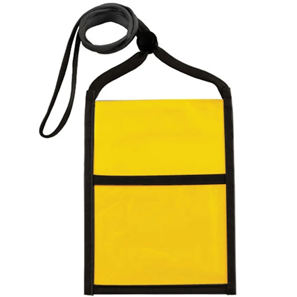 Nylon neck wallet with two-tone double window pouch and 3/8" adjustable... from ASI 39552 BEL Promo