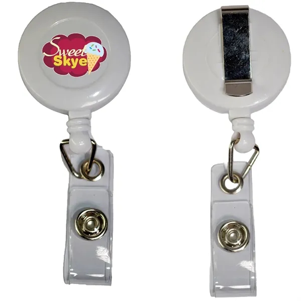 Retractable 30" nylon cord badge reel holder with belt clip.... from ASI 39552 BEL Promo