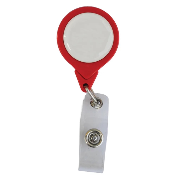 Round badge reel with retractable 30" nylon cord and bulldog clip.... from ASI 39552 BEL Promo