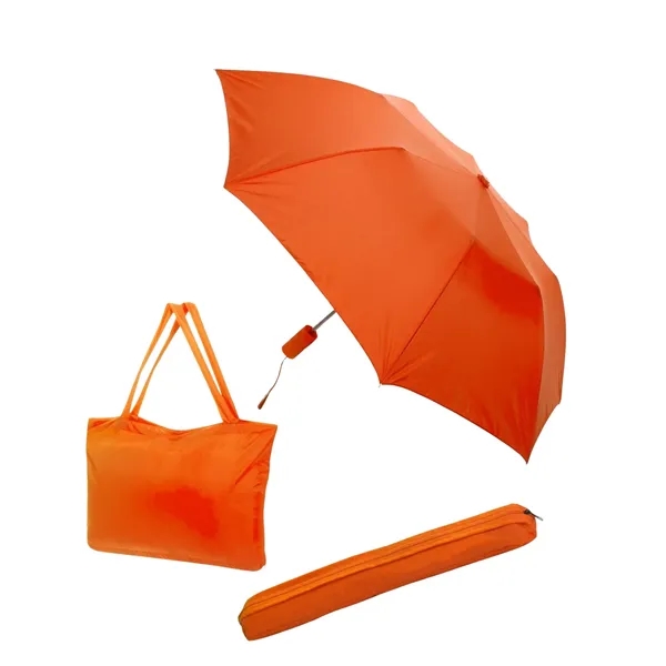 20" x 13" nylon tote bag and 15 3/4" x 2"... from ASI 76730 Peerless Umbrella Co Inc