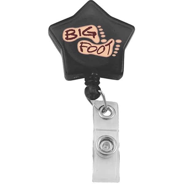 Star shaped badge reel with retractable 24" nylon cord and belt... from ASI 39552 BEL Promo