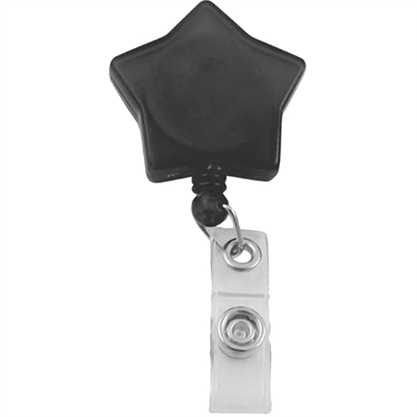 Star shaped badge reel with retractable 24" nylon cord and belt... from ASI 39552 BEL Promo