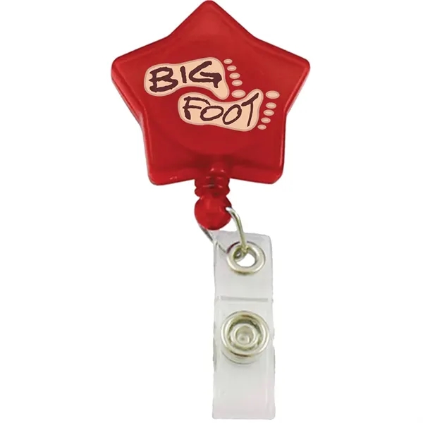 Star shaped badge reel with retractable 24" nylon cord and belt... from ASI 39552 BEL Promo