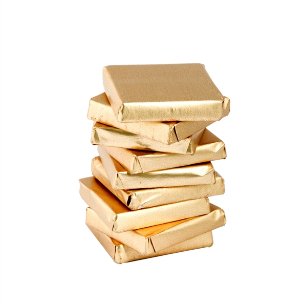 Gourmet 1 1/4" chocolate squares wrapped in foil.... from ASI 44900 NC Custom (CI/Lanco) / Lanco