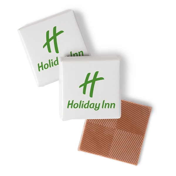 Gourmet 1 1/4" chocolate squares wrapped in foil.... from ASI 44900 NC Custom (CI/Lanco) / Lanco