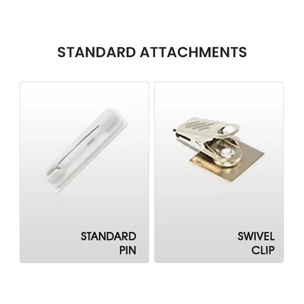 3" x 1.5" plastic name badge with digital printing.... from ASI 39552 BEL Promo