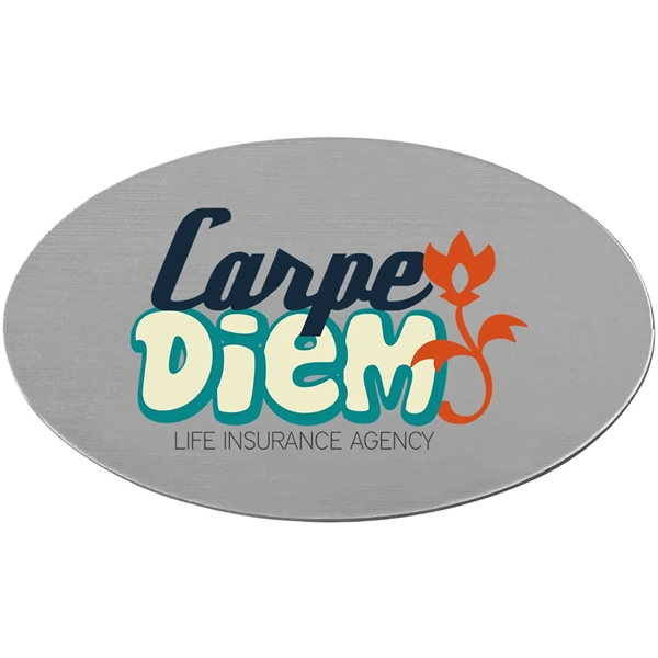 3" x 2" plastic name badge.... from ASI 39552 BEL Promo