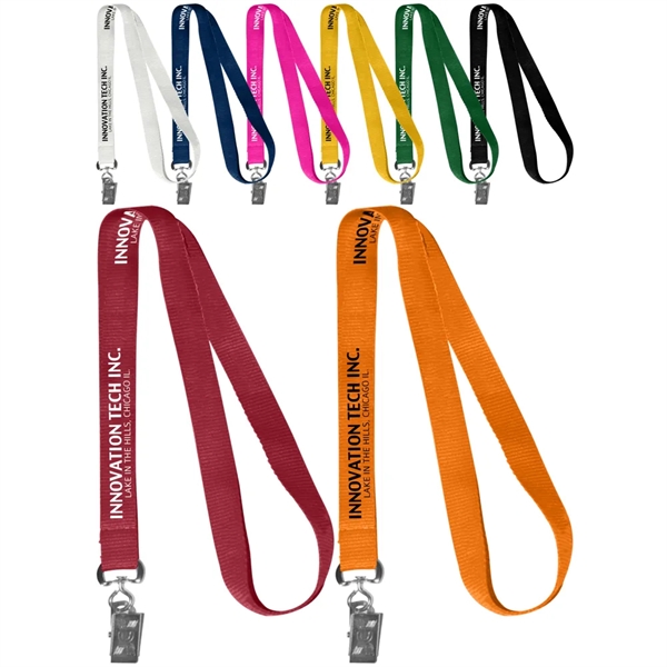36" x 5/8" polyester lanyard with attachment options.... from ASI 39552 BEL Promo
