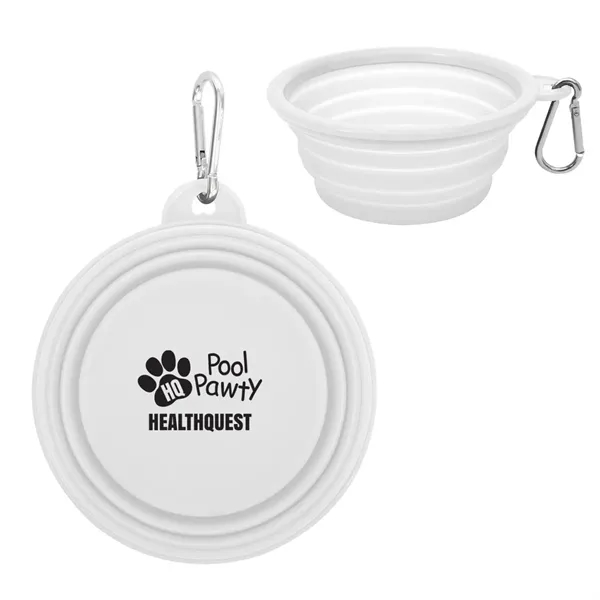 Collapsible pet bowl with carabiner.... from ASI 63549 Jornik Manufacturing Corp