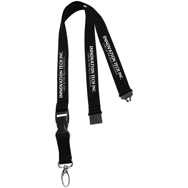 36" x 3/4" polyester lanyard with buckle release and safety breakaway.... from ASI 39552 BEL Promo