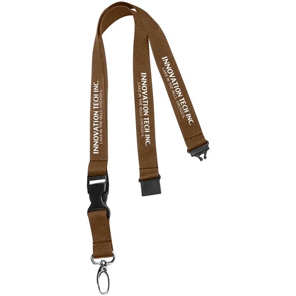 36" x 3/4" polyester lanyard with buckle release and safety breakaway.... from ASI 39552 BEL Promo
