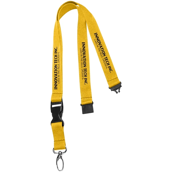 36" x 3/4" polyester lanyard with buckle release and safety breakaway.... from ASI 39552 BEL Promo