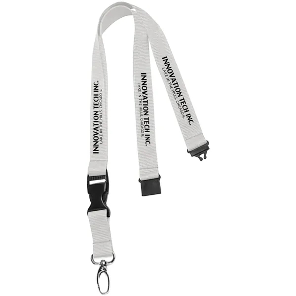 36" x 3/4" polyester lanyard with buckle release and safety breakaway.... from ASI 39552 BEL Promo