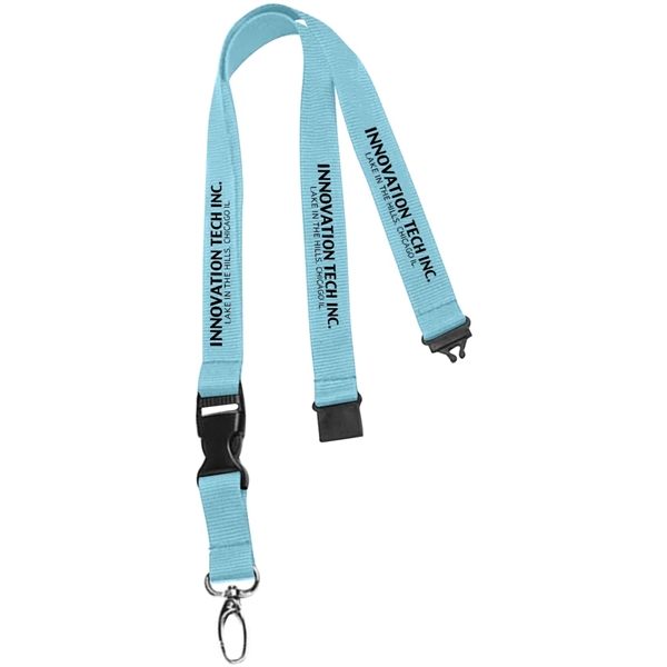 36" x 3/4" polyester lanyard with buckle release and safety breakaway.... from ASI 39552 BEL Promo