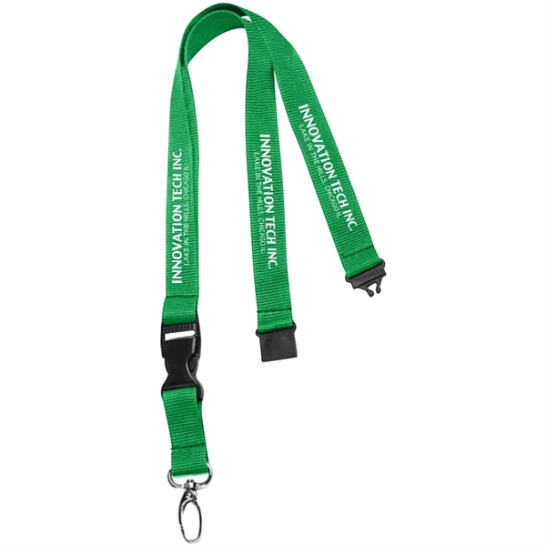 36" x 3/4" polyester lanyard with buckle release and safety breakaway.... from ASI 39552 BEL Promo