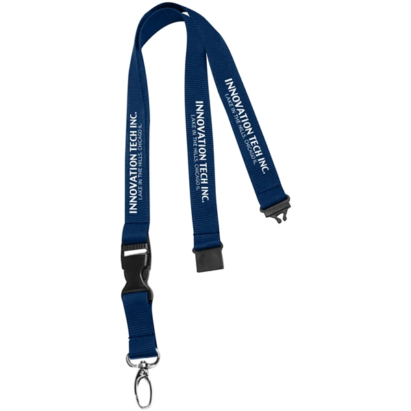 36" x 3/4" polyester lanyard with buckle release and safety breakaway.... from ASI 39552 BEL Promo