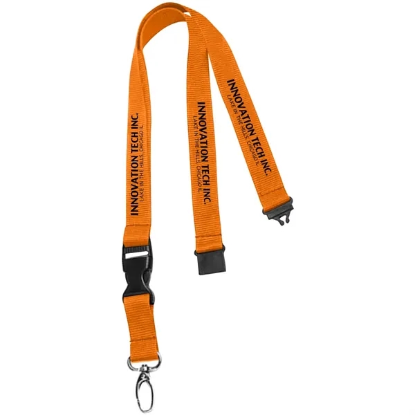 36" x 3/4" polyester lanyard with buckle release and safety breakaway.... from ASI 39552 BEL Promo