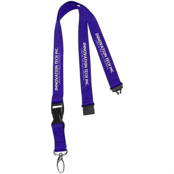 36" x 3/4" polyester lanyard with buckle release and safety breakaway.... from ASI 39552 BEL Promo