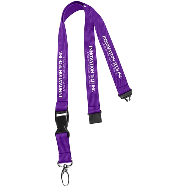 36" x 3/4" polyester lanyard with buckle release and safety breakaway.... from ASI 39552 BEL Promo