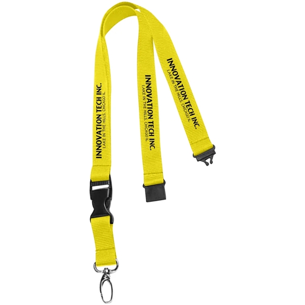 36" x 3/4" polyester lanyard with buckle release and safety breakaway.... from ASI 39552 BEL Promo