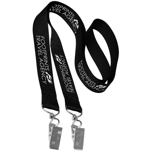 36" x 3/4" double ended polyester lanyard with attachment clip on... from ASI 39552 BEL Promo