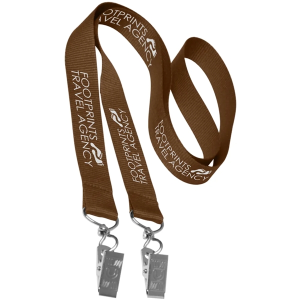 36" x 3/4" double ended polyester lanyard with attachment clip on... from ASI 39552 BEL Promo