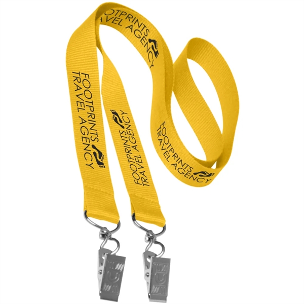 36" x 3/4" double ended polyester lanyard with attachment clip on... from ASI 39552 BEL Promo