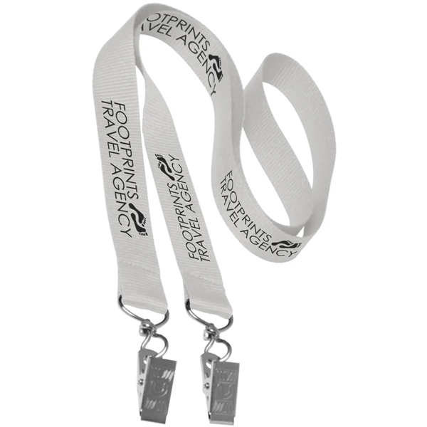 36" x 3/4" double ended polyester lanyard with attachment clip on... from ASI 39552 BEL Promo