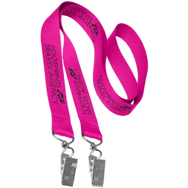 36" x 3/4" double ended polyester lanyard with attachment clip on... from ASI 39552 BEL Promo