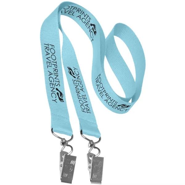 36" x 3/4" double ended polyester lanyard with attachment clip on... from ASI 39552 BEL Promo