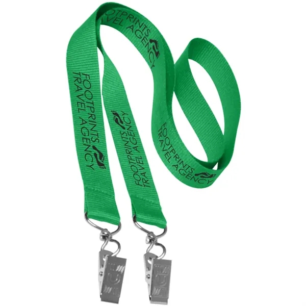 36" x 3/4" double ended polyester lanyard with attachment clip on... from ASI 39552 BEL Promo