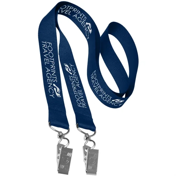 36" x 3/4" double ended polyester lanyard with attachment clip on... from ASI 39552 BEL Promo