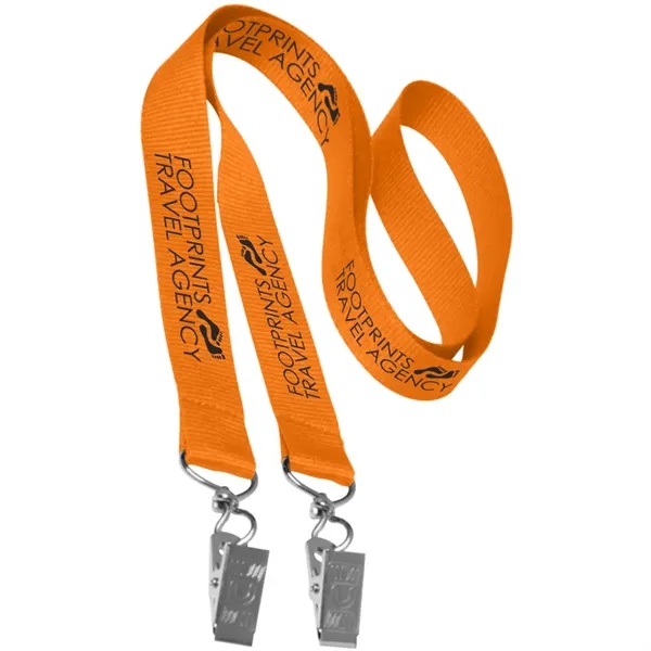 36" x 3/4" double ended polyester lanyard with attachment clip on... from ASI 39552 BEL Promo
