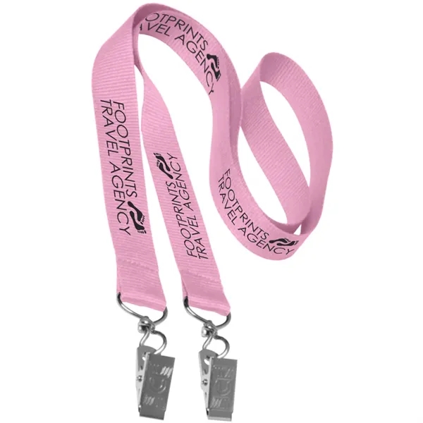 36" x 3/4" double ended polyester lanyard with attachment clip on... from ASI 39552 BEL Promo