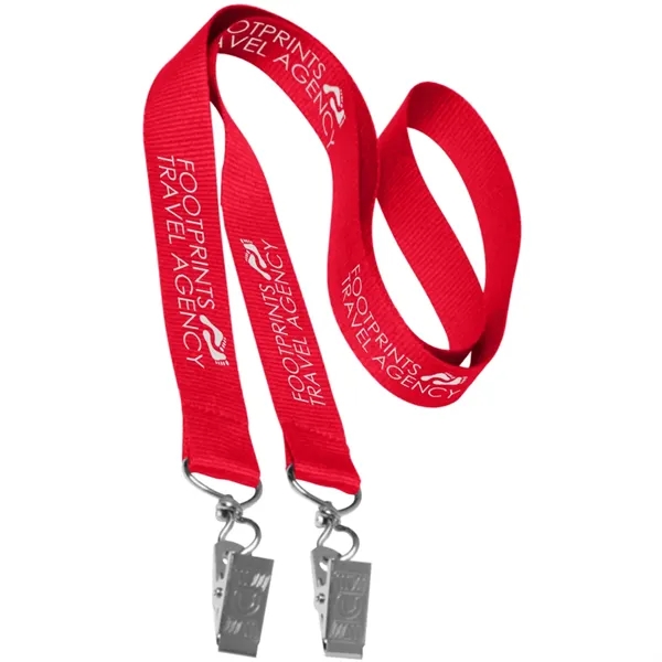 36" x 3/4" double ended polyester lanyard with attachment clip on... from ASI 39552 BEL Promo