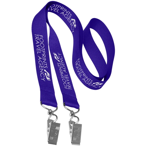 36" x 3/4" double ended polyester lanyard with attachment clip on... from ASI 39552 BEL Promo