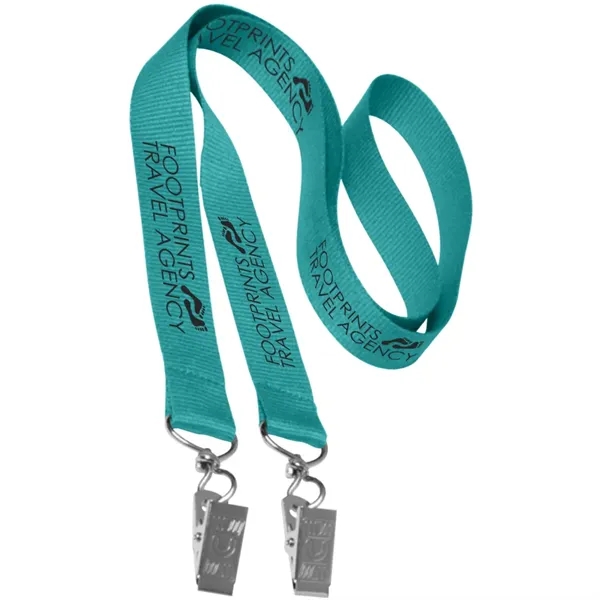 36" x 3/4" double ended polyester lanyard with attachment clip on... from ASI 39552 BEL Promo