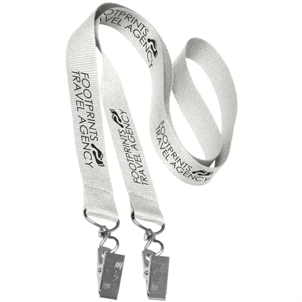 36" x 3/4" double ended polyester lanyard with attachment clip on... from ASI 39552 BEL Promo