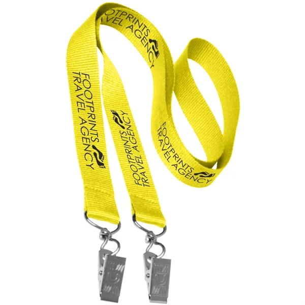 36" x 3/4" double ended polyester lanyard with attachment clip on... from ASI 39552 BEL Promo