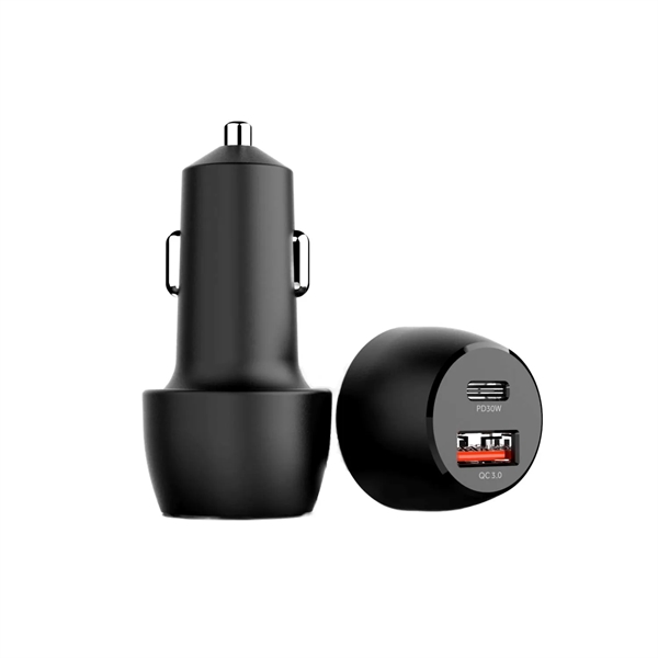 Dual port fast car charger plus laser engraving on 1 location... from ASI 37218 Athena Promo (tm)