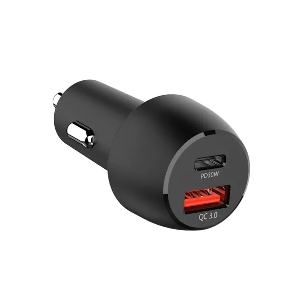 Dual port fast car charger plus laser engraving on 1 location... from ASI 37218 Athena Promo (tm)